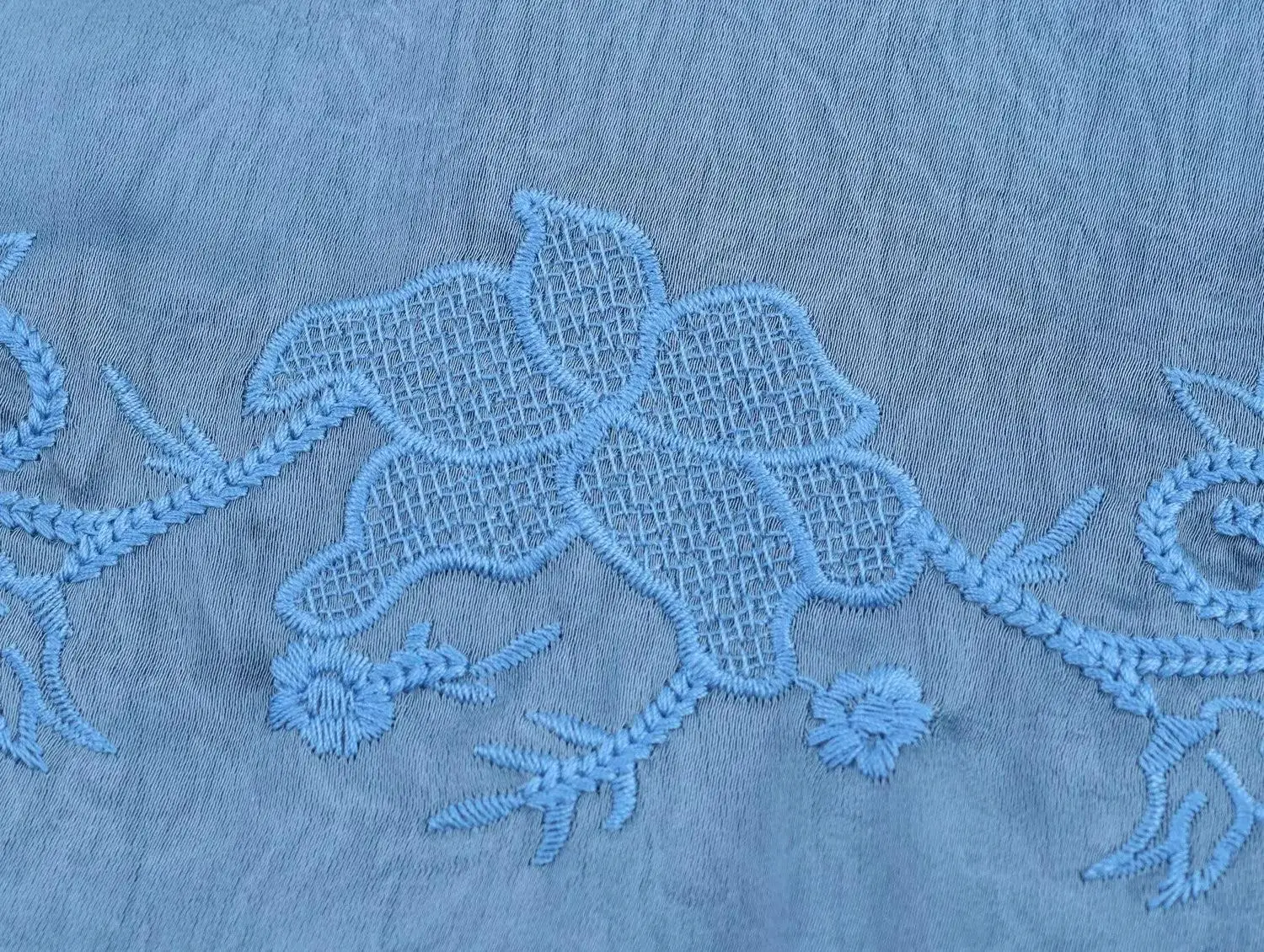 Vestido longo feminino bordado floral com decote em V sem mangas verão azul vestidos casuais