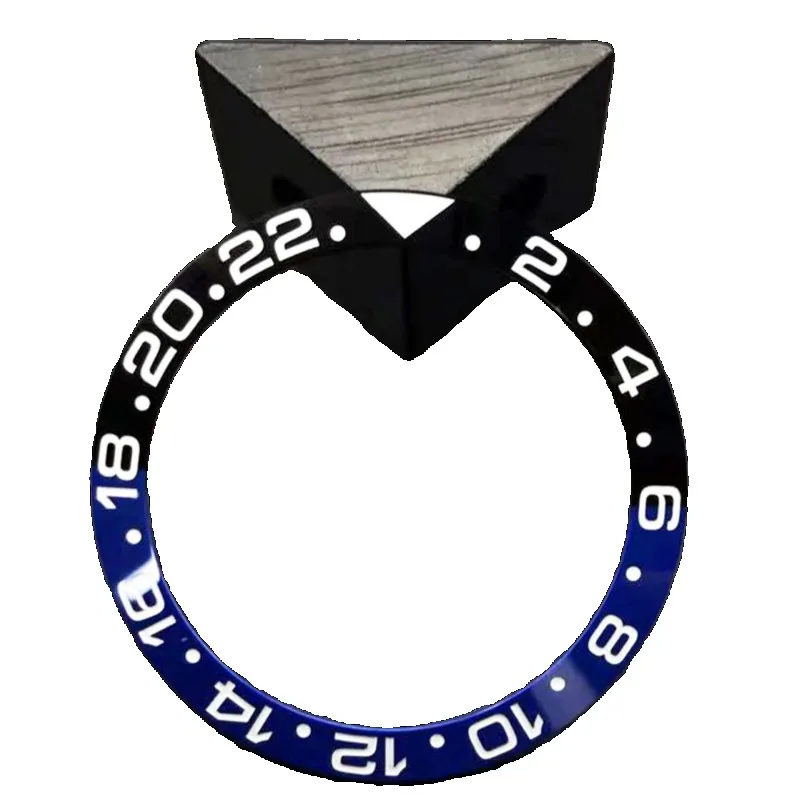 إكسسوارات الساعة حلقة GMT بلونين، مناسبة لقطر حلقة السيراميك الرقمية من سلسلة Greenwich 38 مم #6