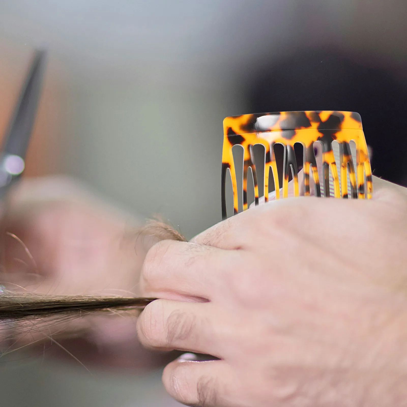 Teeth Hair Comb Simple Minimalist Side Comb Women Styling Accessory for Fine Thin Hair Fashionable Lightweight Acetate Hairpiece