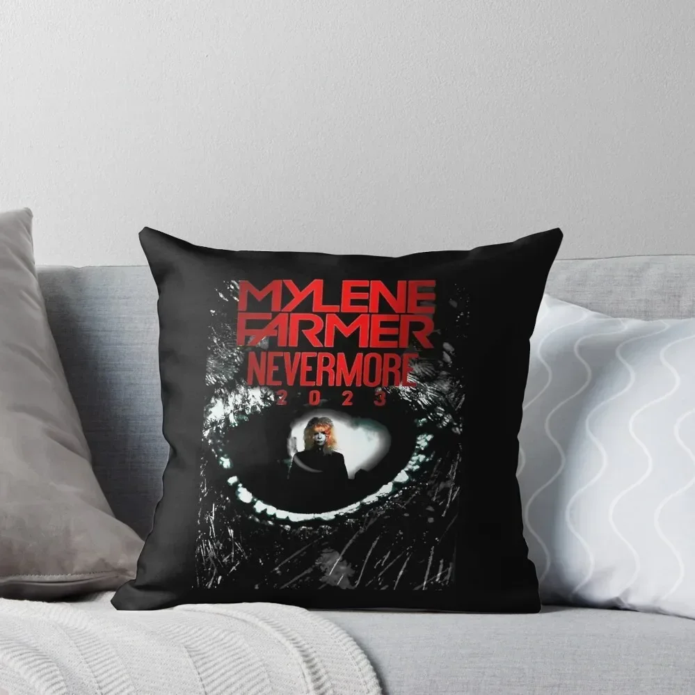 mylene farmer nevermore, Mylene Farmer, Mylene Farmer 2023, mylène farmer 2022 Throw Pillow Rectangular Cushion Cover pillow