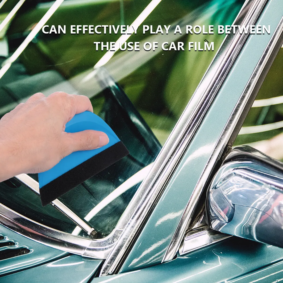 1Pcs Sturdy Car Vinyl Scraper with Polished Felt Edge Auto Decal Applicator Tool for Smooth Film Application Semicircular Body