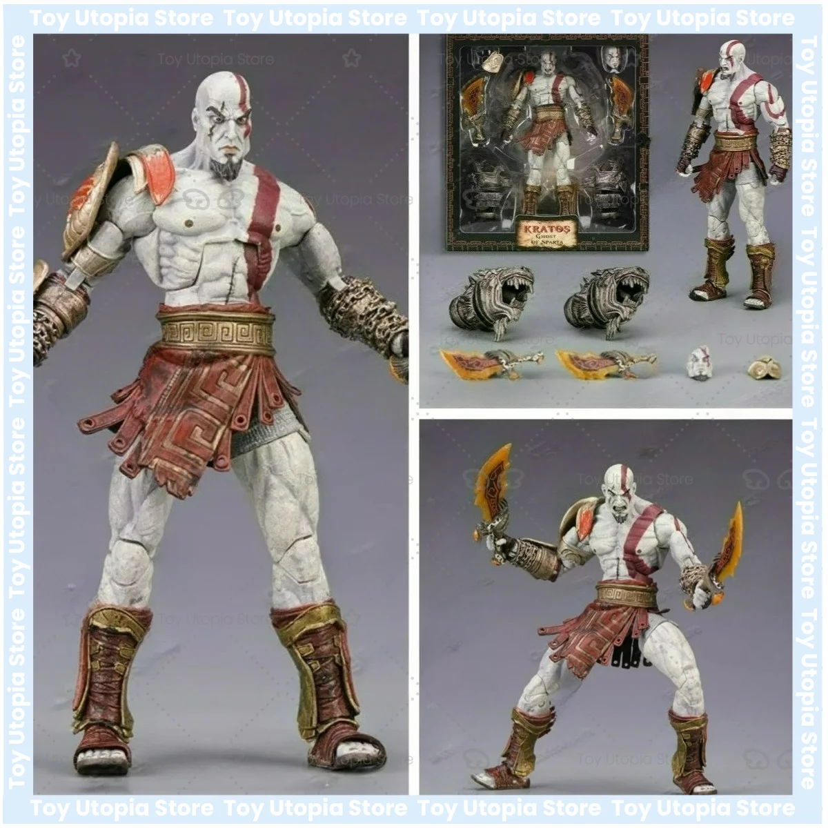 En Stock, Figura de Acción Kratos God of War: Ghost of Sparta Neca, Figura Coleccionable de PVC, Estatua de Kratos, Modelo de Juguete