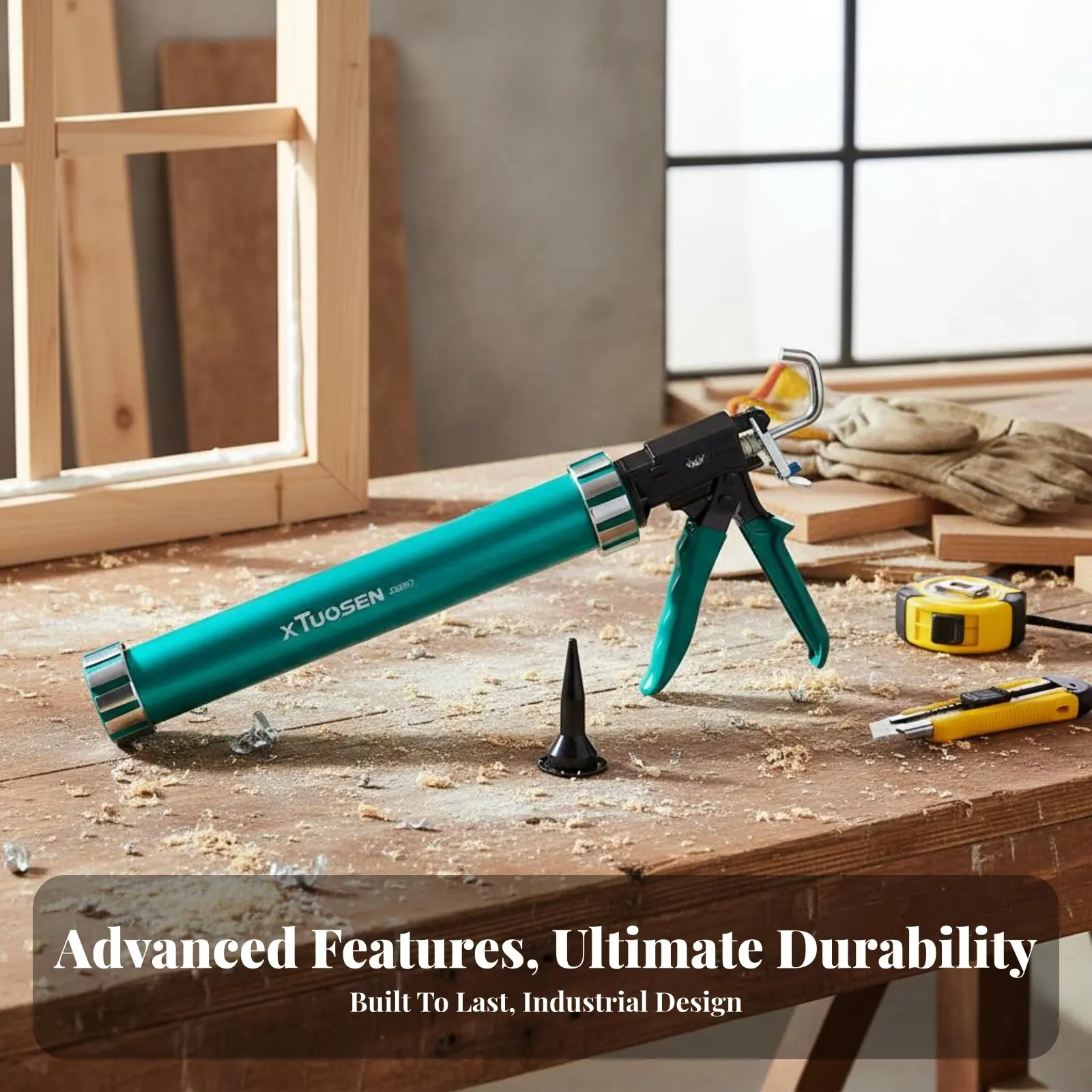 

Structural Even Dispensing Glass Glue Manual Dispenser Labor-Saving Hand Tool Soft Grip Handle
