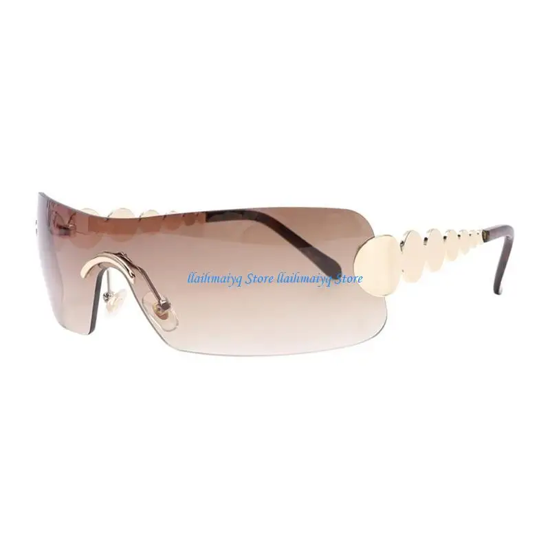 

573B y2k Sunglasses Sport SunGlasses Women Rimless Sunglasses Shield Sunglasses Future EyeGlasses One-Pieces Sunglasses