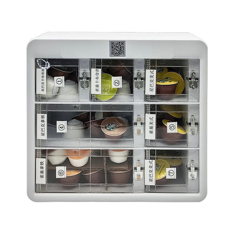 

Chinese Supplier New Stylish ABS 7 Grid Smart Mini Portable Hotel Condom Vending Machine