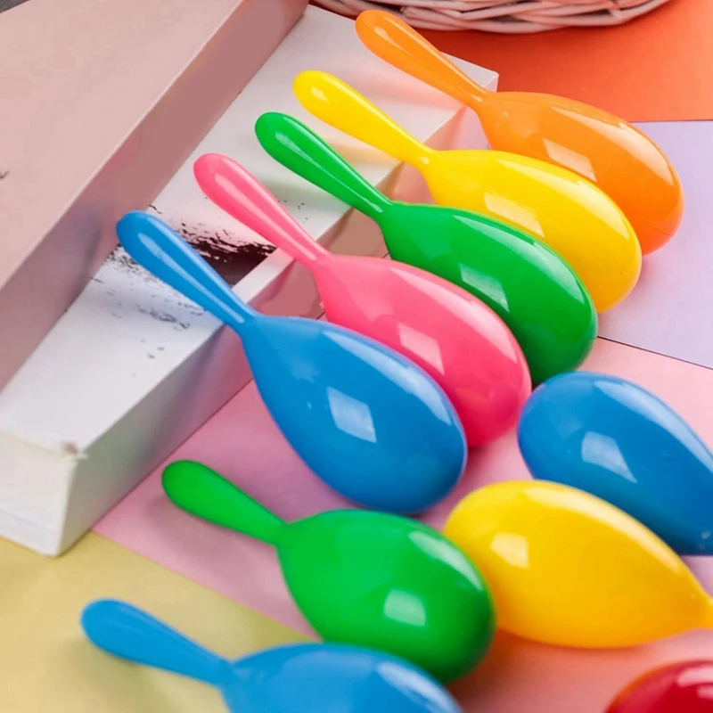 25 pz Maracas per bambini, Maracas Mini colorato Maracas giocattolo silenzioso strumenti musicali per i più piccoli bomboniere