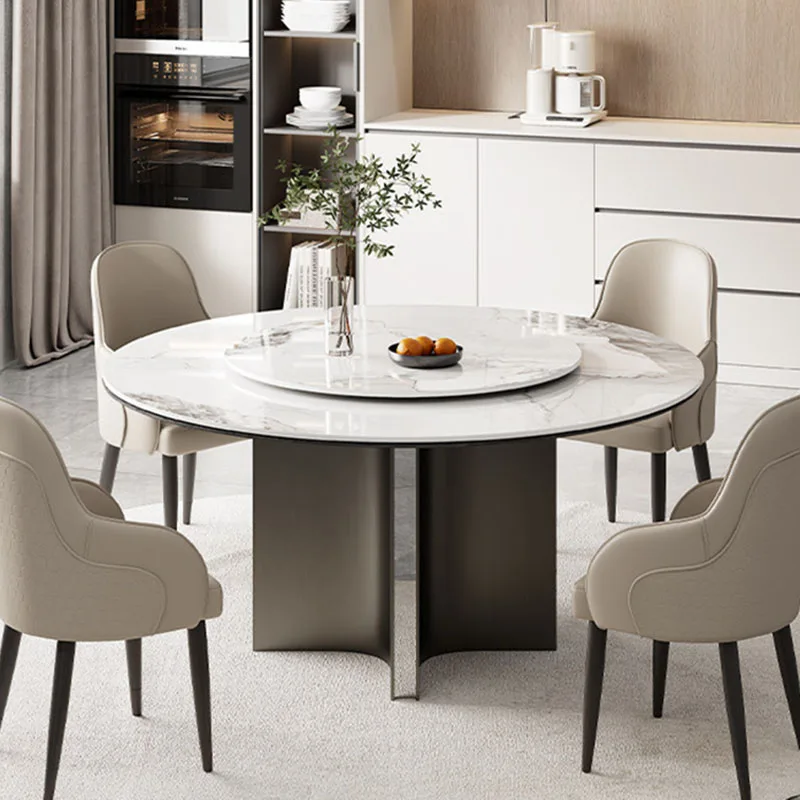 Kitchen Round Dining Table Luxury Modern Nordic Chairs Designer Dining Table Center Restaurant Muebles Living Room Furniture