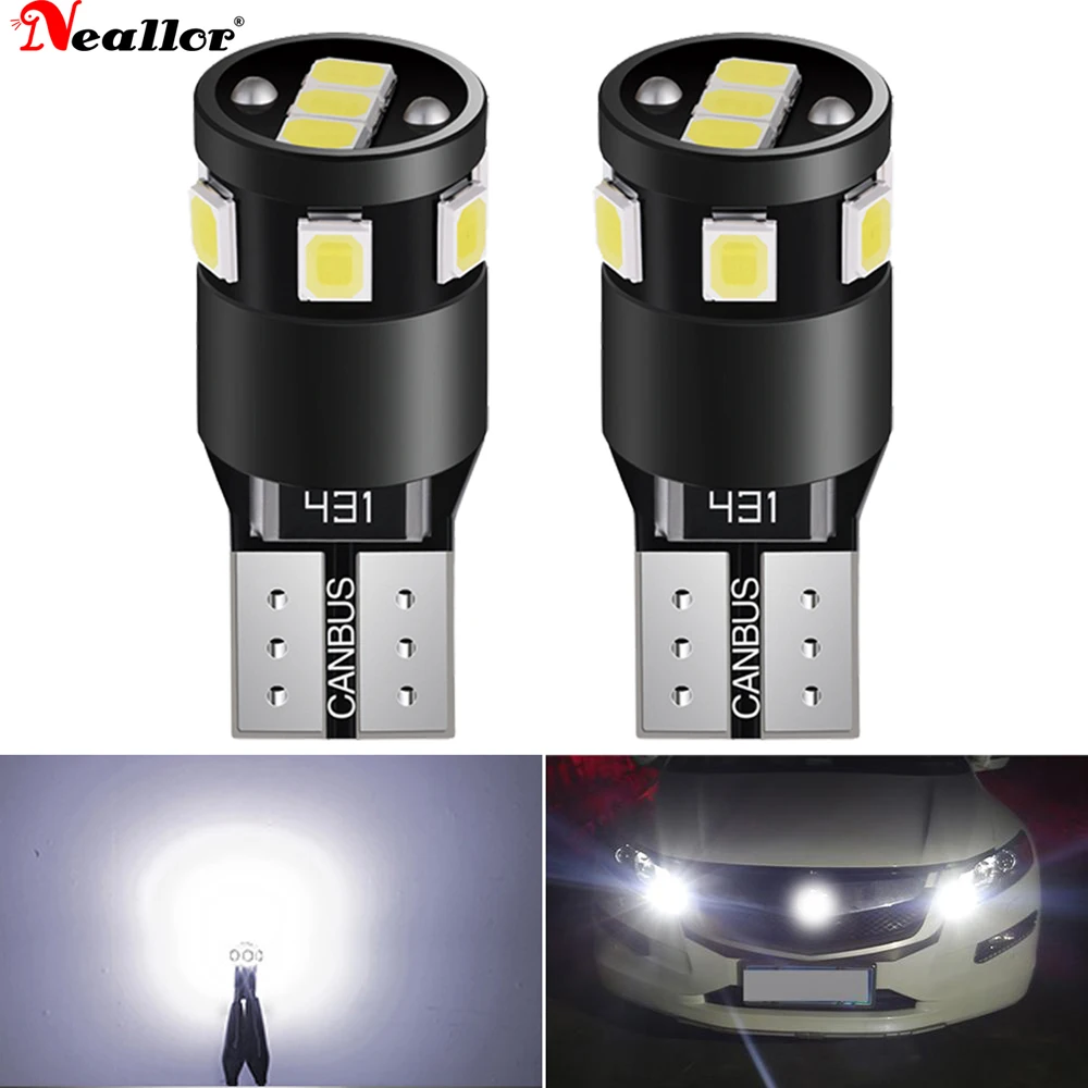2Pcs T10 W5W Led Ca… - image