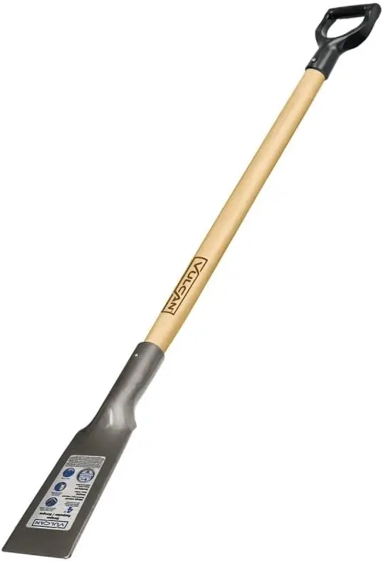 

Сверхмощный 4-дюймовый скребок из кованой стали с D-образной ручкой и ручкой из твердой древесины 42 дюйма для использования на льду, снегу и в саду