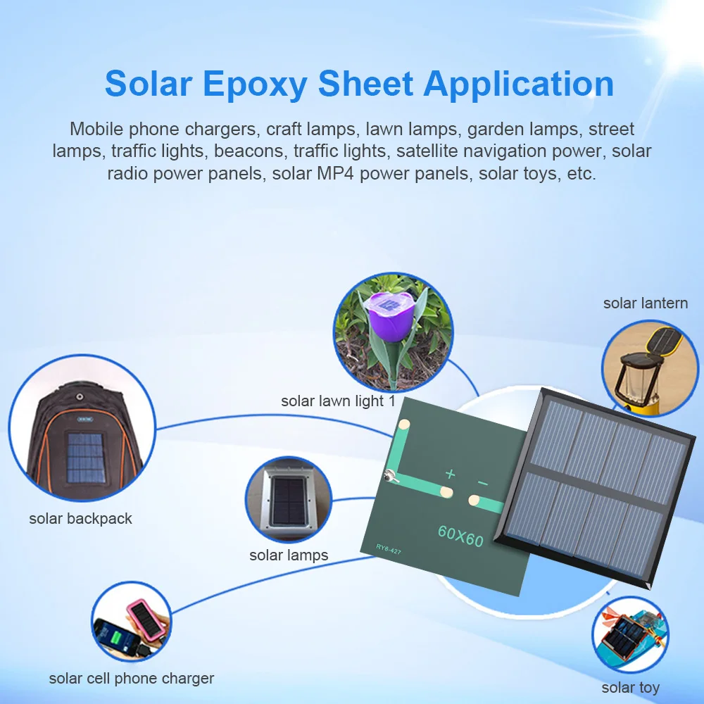 Solar Panel 2V 100mA Mono/polycrystalline Solar Panel /solar Cell Battery Module Epoxy Board Pet Power Generation Board