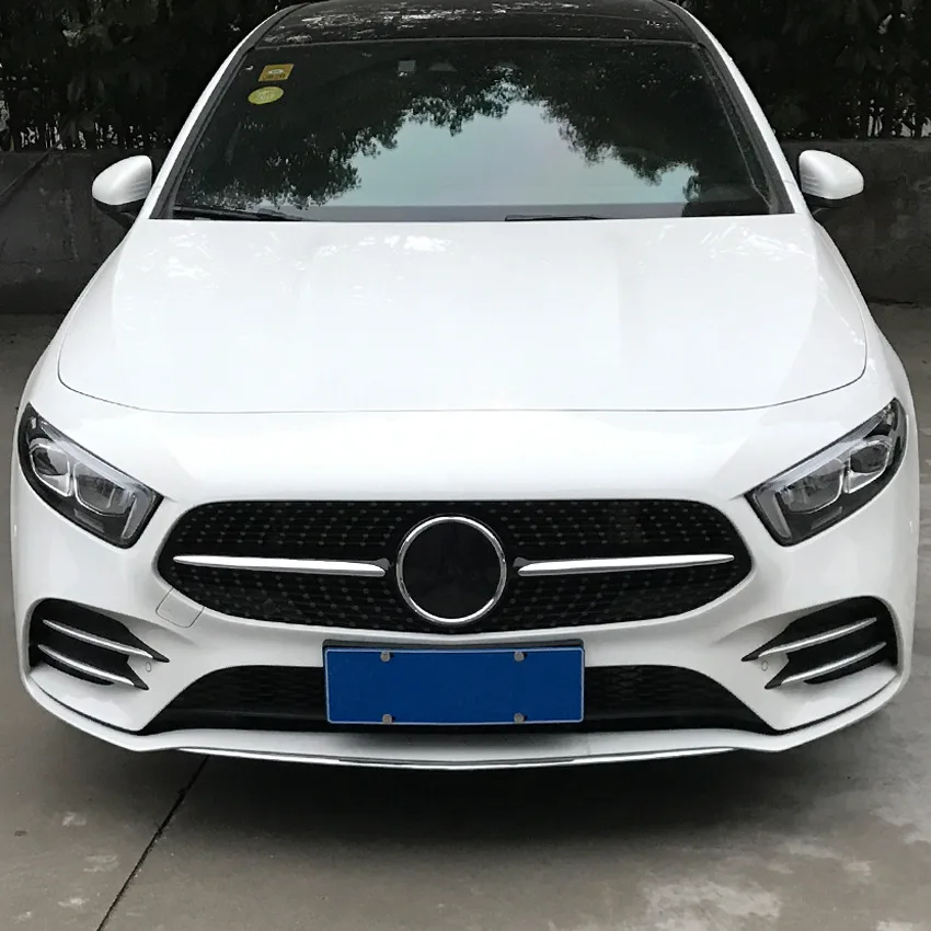 4PCS For Mercedes-Benz A-Class W177 A180L A200L Sports Air Intake Grille Fog Lamp Decoration Strip Modification 2019-2022