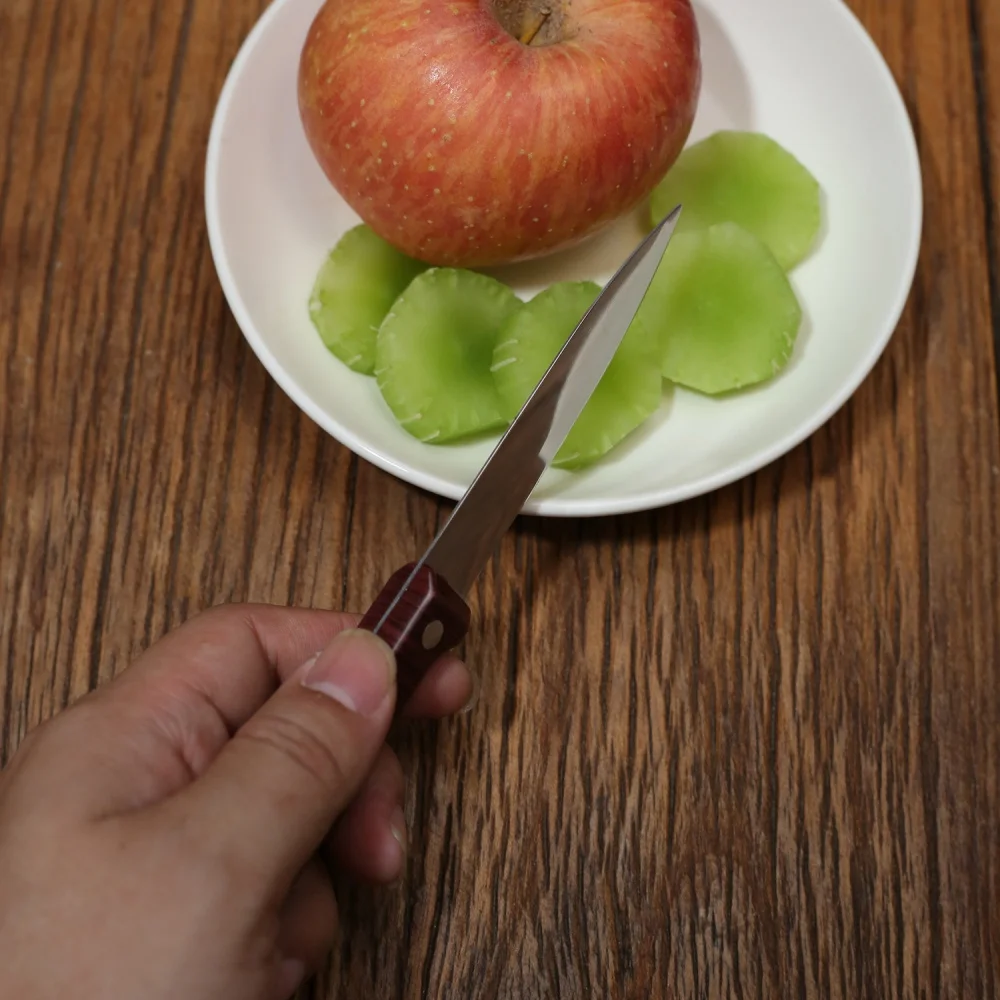 Stainless Steel Steak Knife Serrated Steak Knife With Pointed Tail Plastic Handle, Multifunctional Kitchen Bread Dessert Knife