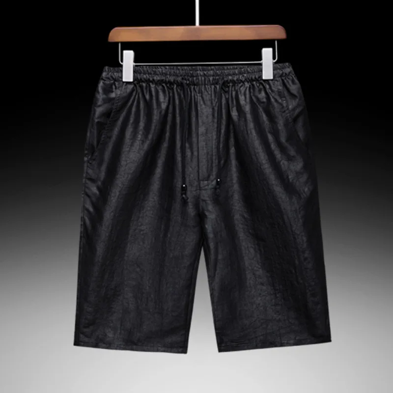 

Real Silk High Quality High-End Men's Xiangyun Yarn Crack Shorts Middle-Aged Casual Loose Thin Breathable Pants All-Match Suit