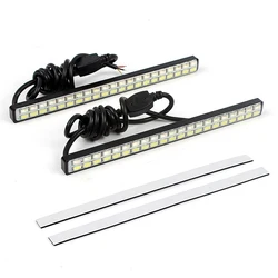 DRL White & Amber Universal Car LED Daytime Running Lights 42 LED Chips Turn Signal Indicator Light Car Styling 2Pcs