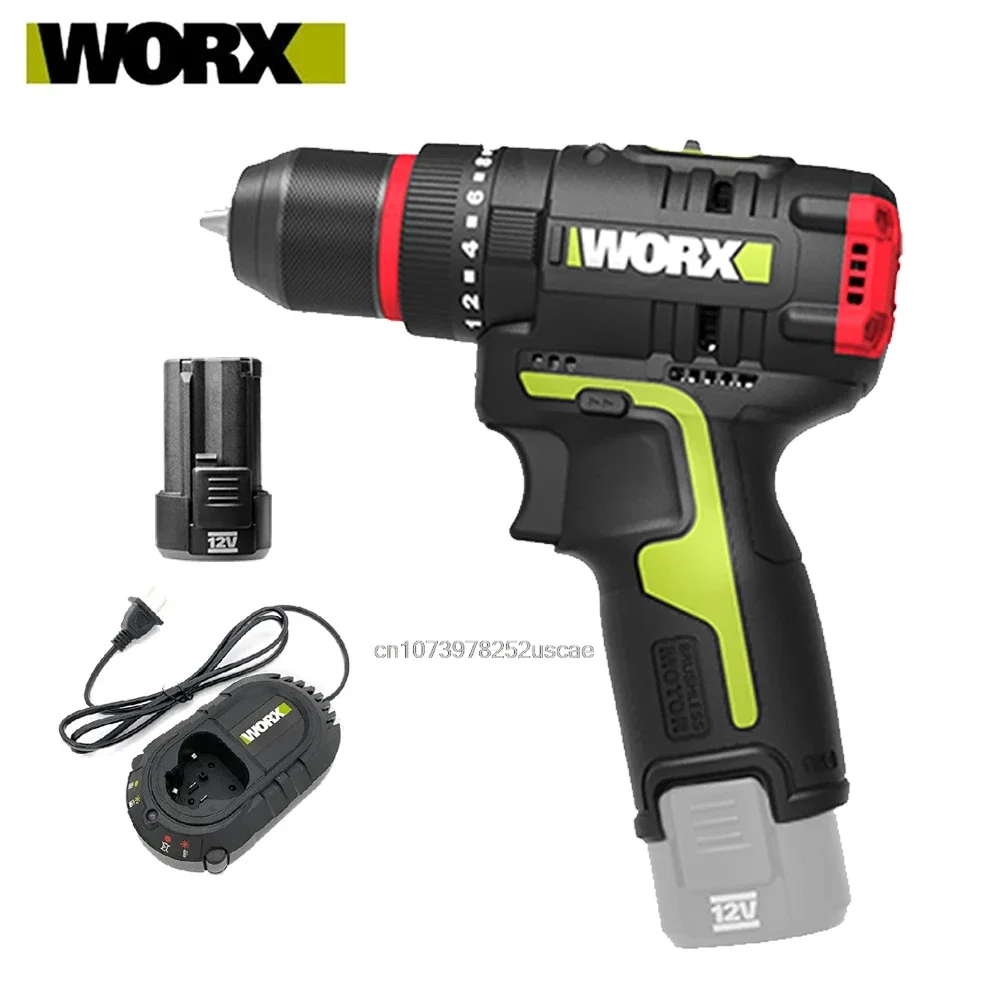 WORX Electric Drill WU131 Impact Drill Cordless Multifunctional Electric Drills Brushless Motor Lithium Battery Charging