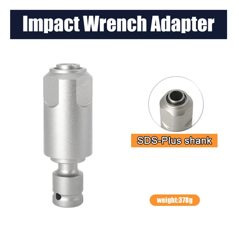 Adapter For Converting Impact Wrench To Electric Hammer Replacement Converts To SDS-Plus For Use With Drill/Impact Wrench, B