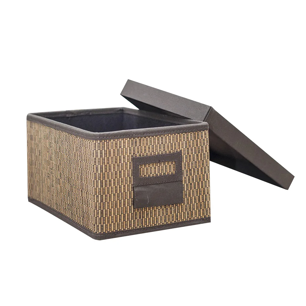 

Bamboo Foldable Storage Basket Laundry Bin Lightweight Household Sundries Organizer Laundry Storage Basket