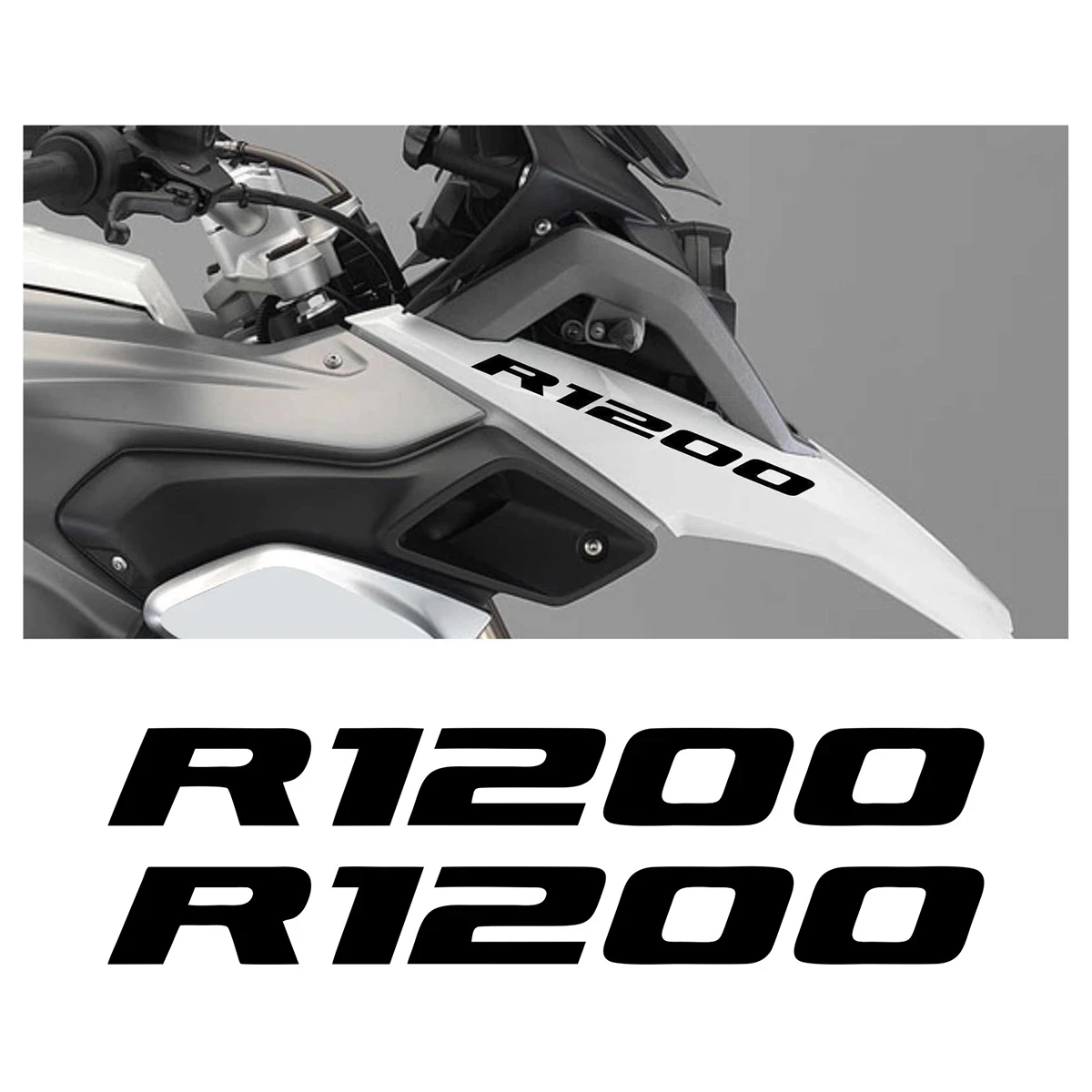 2PCS Beak Front R1200 Sticker Motorcycle Decal Logo For Bmw r1200 Gs Adventure r1200 Gsa r 1200 Lc 2022 2010 2016