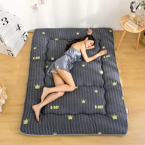 Colchón tatami grueso de estilo japonés, estera de suelo, cojín suave plegable, almohadilla para dormir en casa, artefacto para el suelo del dormitorio