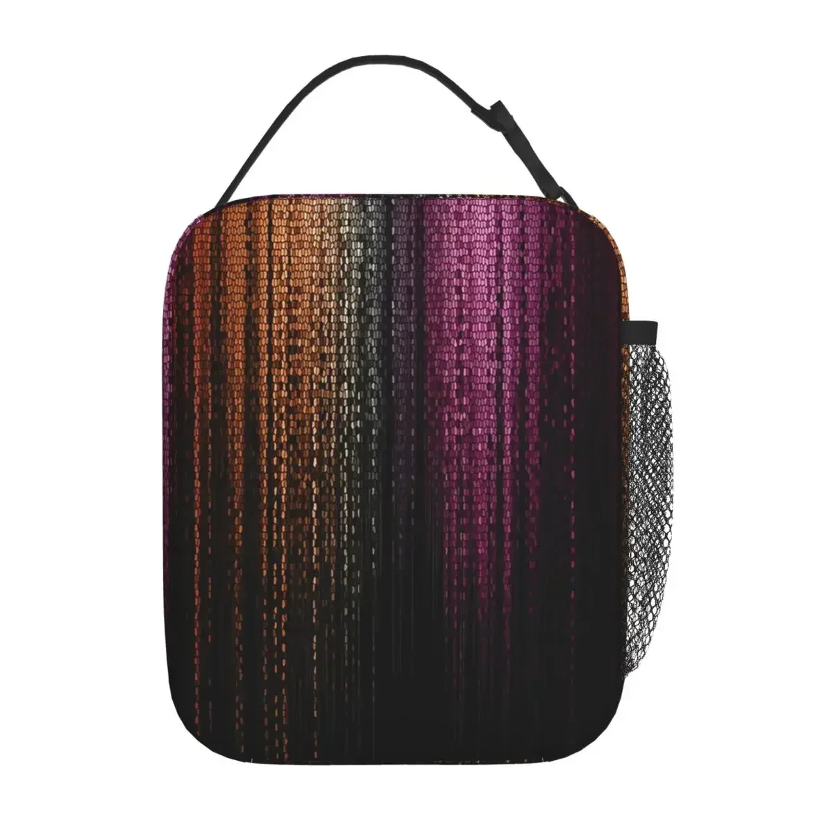 Faux Glitter Rainbow Pride Flag LGBT Gay Lesbian Insulated Lunch Bag Office Cooler Thermal Food Box Tote Leakproof Lunch Boxes