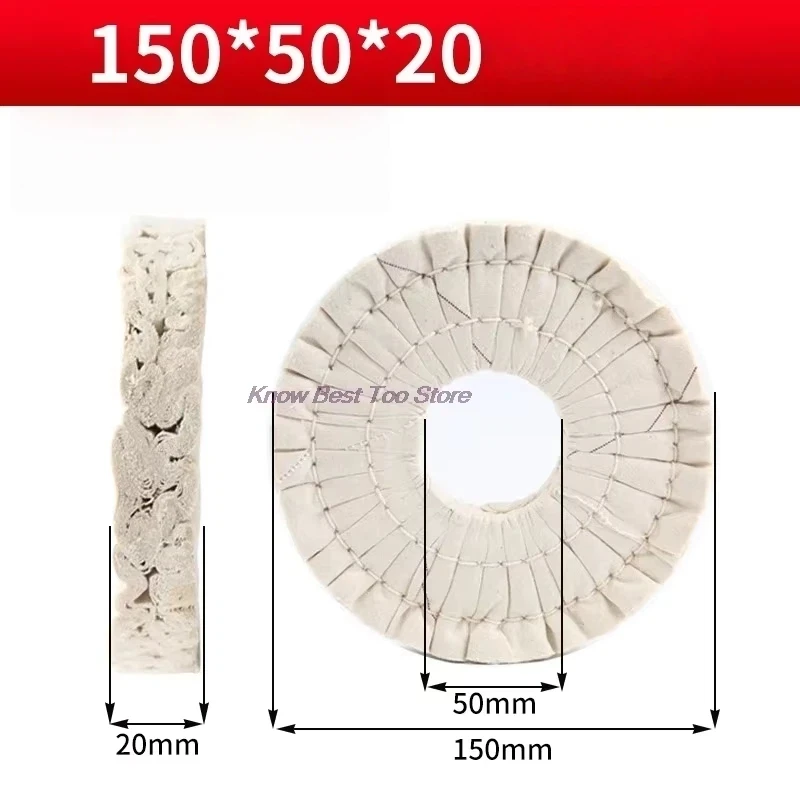 5PCS 150x50x20mm Buffing Wheel Polishing Wheel Without Wire for KDT HOMAG Edge Banding Machine 4-005-15-0014