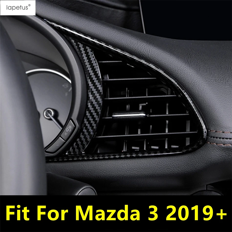 

Car Side Air AC Conditioning Outlet Vent Frame Decoration Cover Trim Fit For Mazda 3 BP 2019 - 2023 ABS Carbon Fiber Accessories