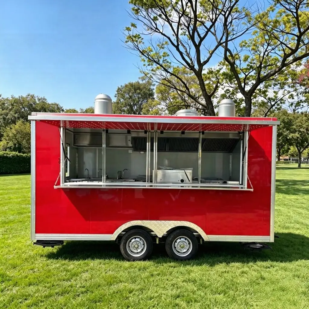 Full Kitchen Equipment Mobile Food Truck Kitchen Stove Grill Kabab Grill Featuring BBQ Fryer Popcorn Maker