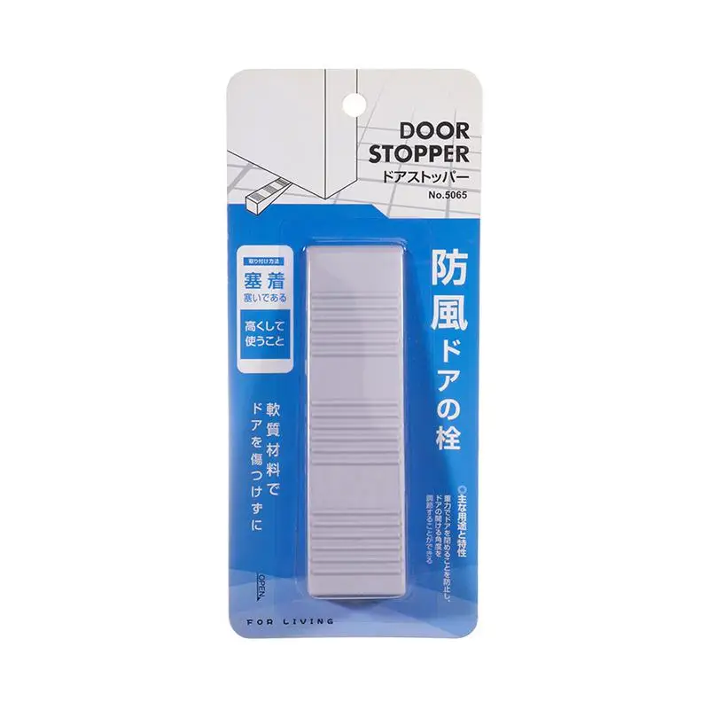 Heavy Duty Rubber Door Stopper Non-Marking Anti-Slip Flexible & Anti-Collision Door Stopper Wedge Safety Door Wedge for Resident