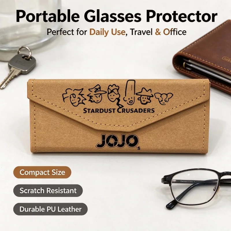 JOJO's Wonderful Adventure Peripheral Animation Two-dimensional Huakeiyuan Antique Stationery Glasses Case Magnetic Attraction