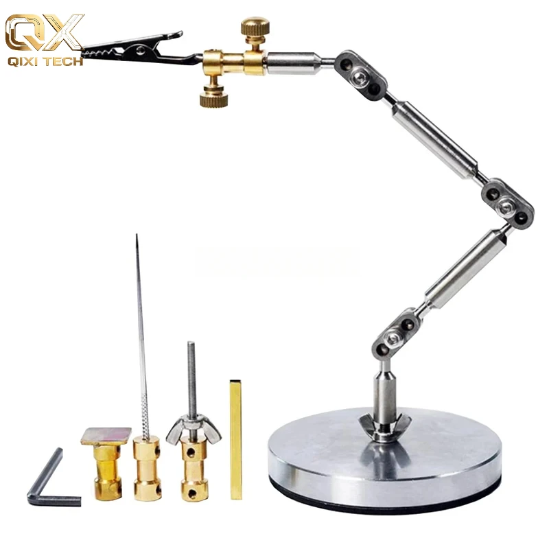 Stop Motion Animation Stand Stainless Steel Articulated Armature Puppet Prop Shooting All-Metal Fixture with 5pcs Head