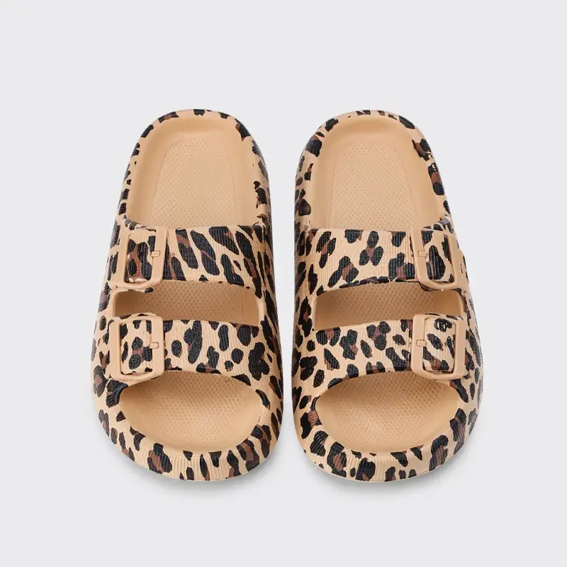 Trend Summer Leopard Pattern Ladies Home Shoes Non-slip Cosy Slides Outdoors Seabeach Sandals for Women Slippers Flip Flops New