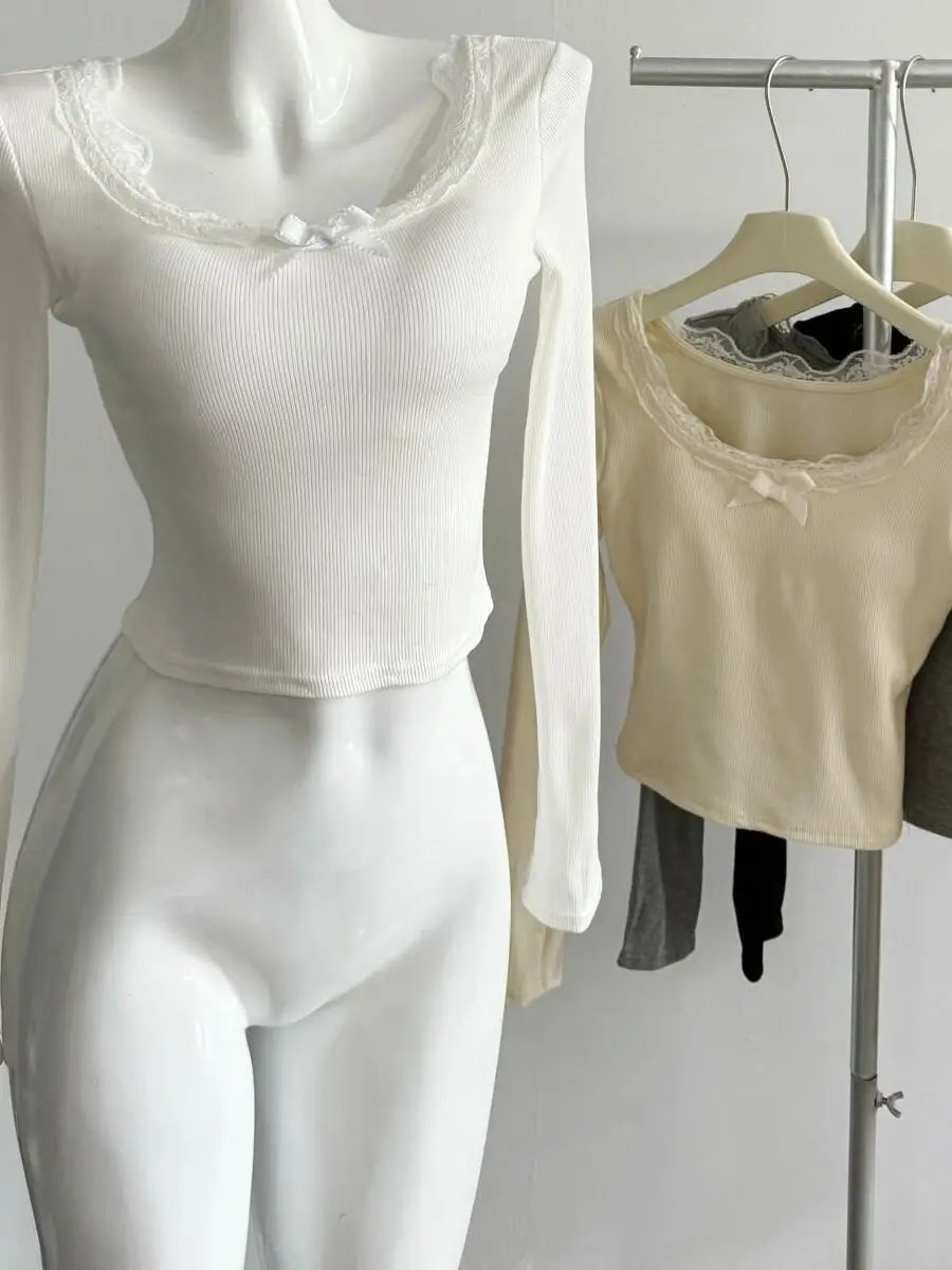 بلوزة طويلة من الدانتيل بلون نقي للنساء للخريف مع قلنسوة رفيعة عادية Sle مادة أخرى 00% طويلة بقلنسوة