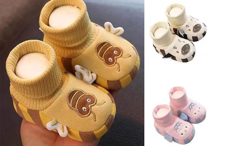 Baby Walking Shoes Cute Cartoon Baby Sneakers Comfortable Elastic Anti-Slip Baby Casual Soft Shoes For Kids Boys Girls Childrens