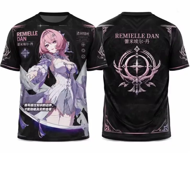 Zenless Zone Zero Character Graphic Full‑Print Soft Mesh Casual Jersey T‑Shirt,Unisex Street‑Style Sports Top For Teen Men Women