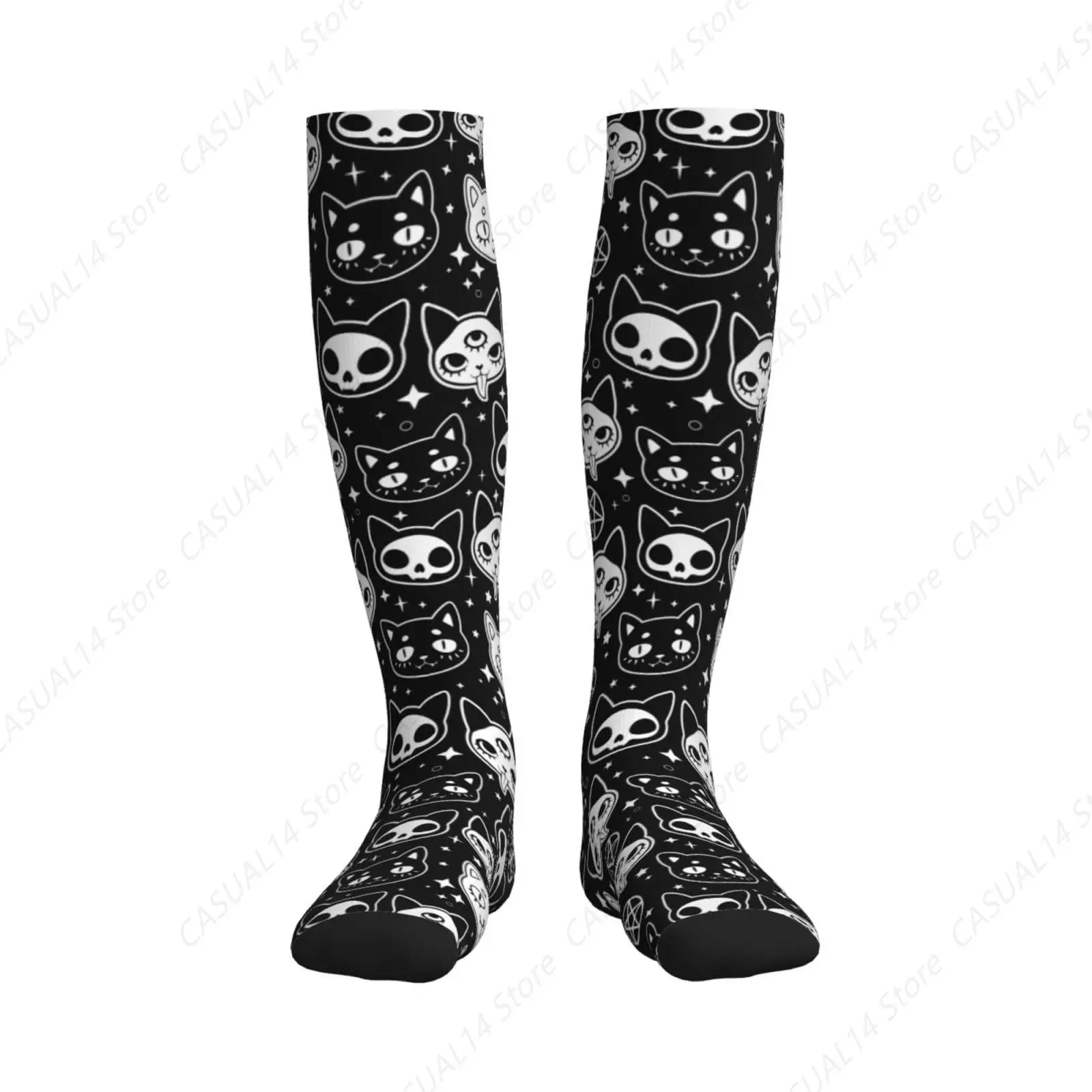 Magical Cats Compression Socks Women Men, Calf Knee High Socks For Athletic Running Cycling Nurse