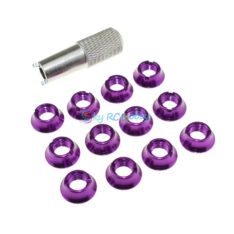 12pcs STAR POWER Radio Control Switch 7 Color Nut with 1pcs Wrench for  RadioLink Futaba JR Frsky i6