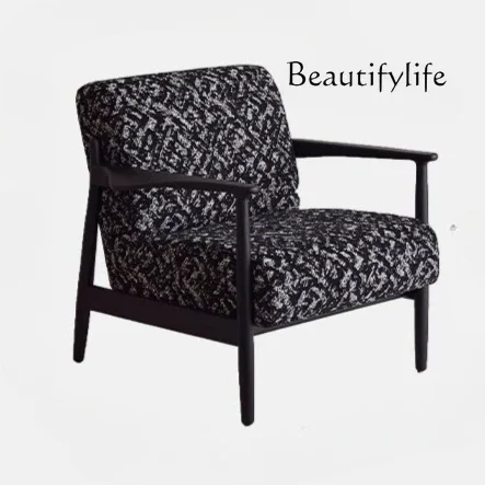 

Single sofa chair soft bag retro designer casual chair living room balcony single recliner