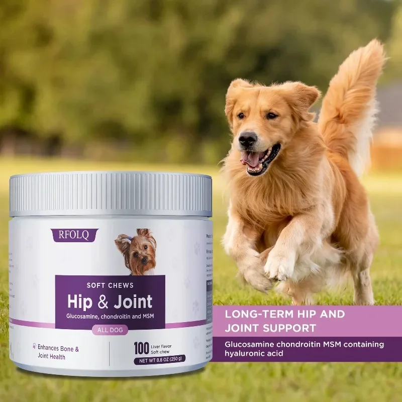 

Hip & Joint Health for Dogs - Promotes Healthy, Glowing Skin and Hair, Supports Joint Health - Glucosamine,chondroitin and MSM