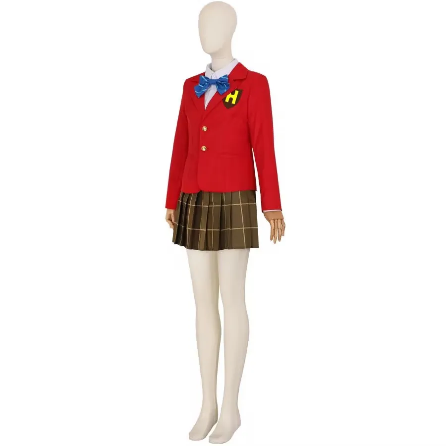 SingXeng Anime Arataka Reigen Cosplay Costume Women's School Girls Red Uniform Dress Halloween Christmas Suit