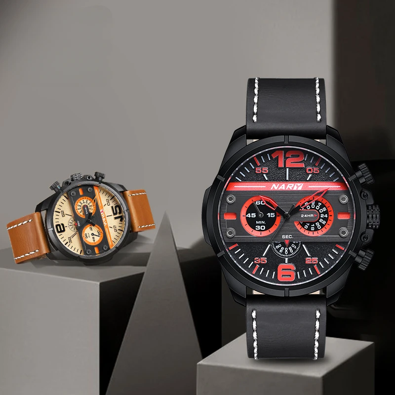 Мужские часы в стиле ретро, элитные роскошные мужские часы из искусственной кожи с ремешком, деловые кварцевые часы с большим циферблатом, наручные часы высокого качества