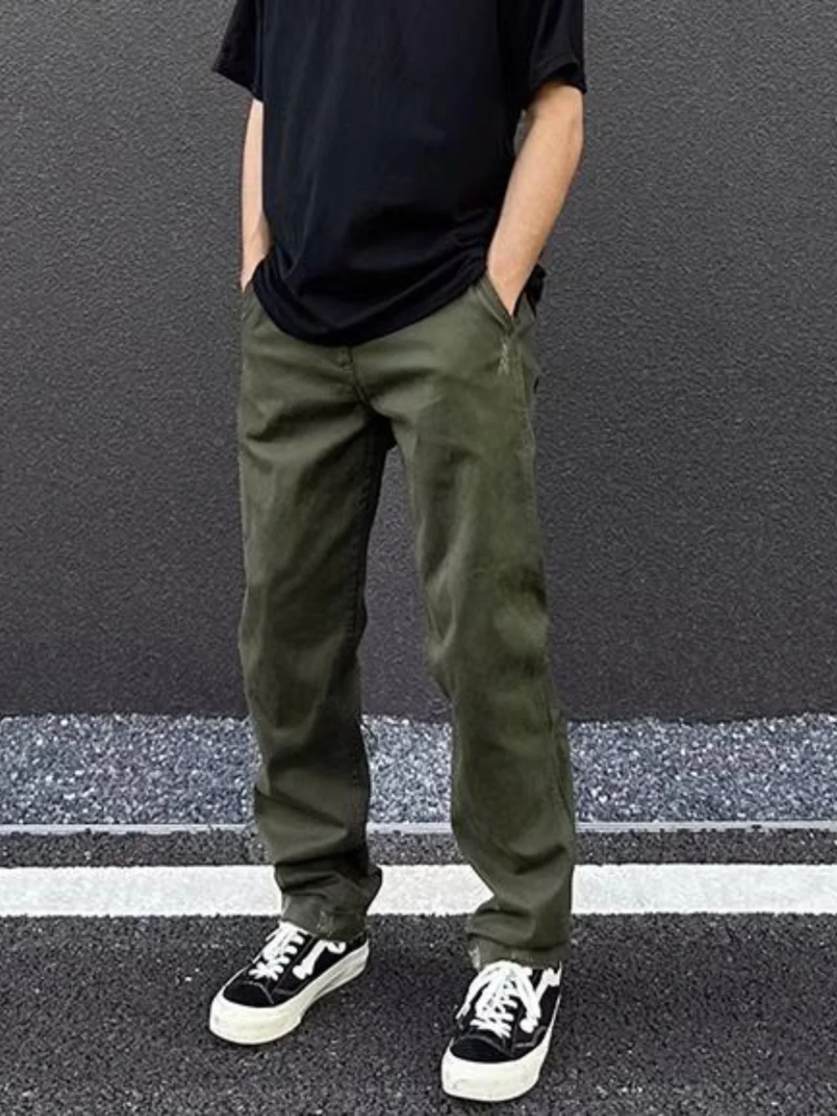 

Повседневные брюки с прямыми штанинами в американском стиле ретро, мужская осенне-зимняя рабочая одежда в стиле милитари, длинные брюки, модные облегающие брюки