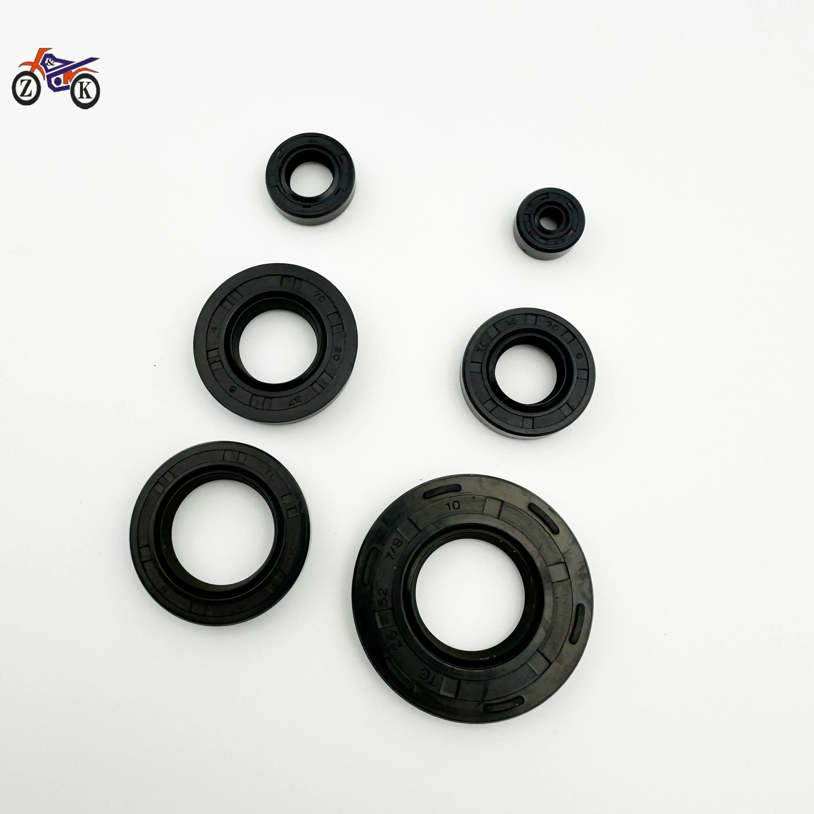 Motor completo 6 uds sello de aceite sello de eje de engranaje de goma motocicleta AX100 para Suzuki 2 tiempos 100cc AX 100 piezas de motor