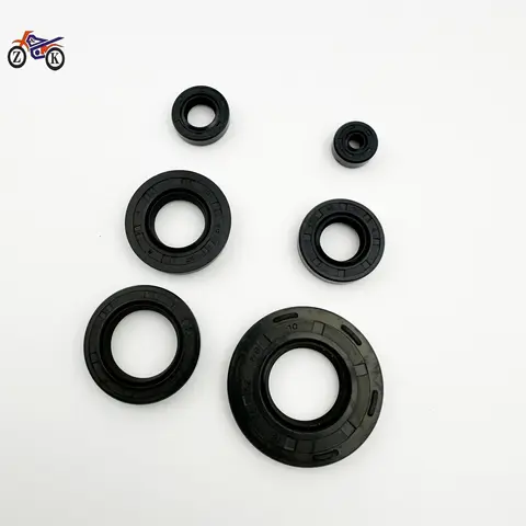 For Suzuki AX100 Oil Seal Kit 6PCS Engine Crankshaft Gear Shaft Oil Seal Set 2 Stroke 100cc Replacement Parts