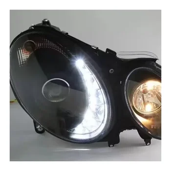 AirowFor Mercedes-Benz W211 Head Lamp LED DRL Headlight 2002-2005 Halogen Car 2002-2005 HID Car 2006-2009 Halogen Car