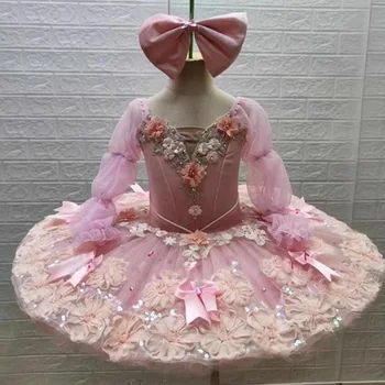 Tutu de ballet rose sur mesure pour filles, jupe en fil à 8 couches, robe de performance dégradée, bonne qualité, vente au détail, vente en gros, drop sunshine