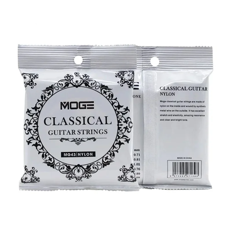 MOGE Classical Guitar String Set Nylon Silver Coated Wire 028 043 Balanced Tension Warm Sound Professional Guitar Parts Accessor