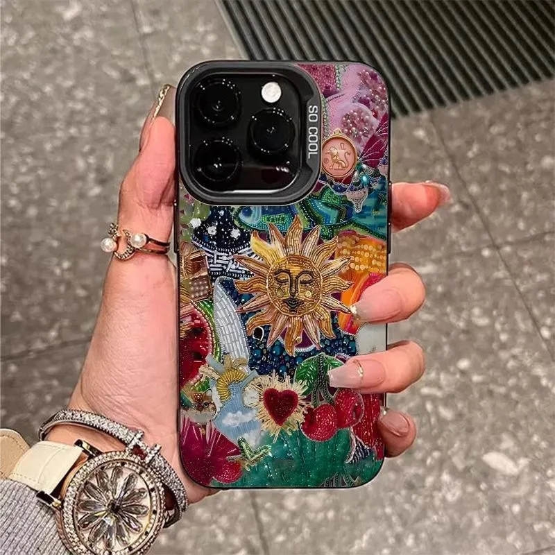 Sun God Case for iPhone 17 16 15 14 Pro 13Mini 12 11 Pro Max XR 7 8 Plus SE Shockproof Cover Dustproof Casing