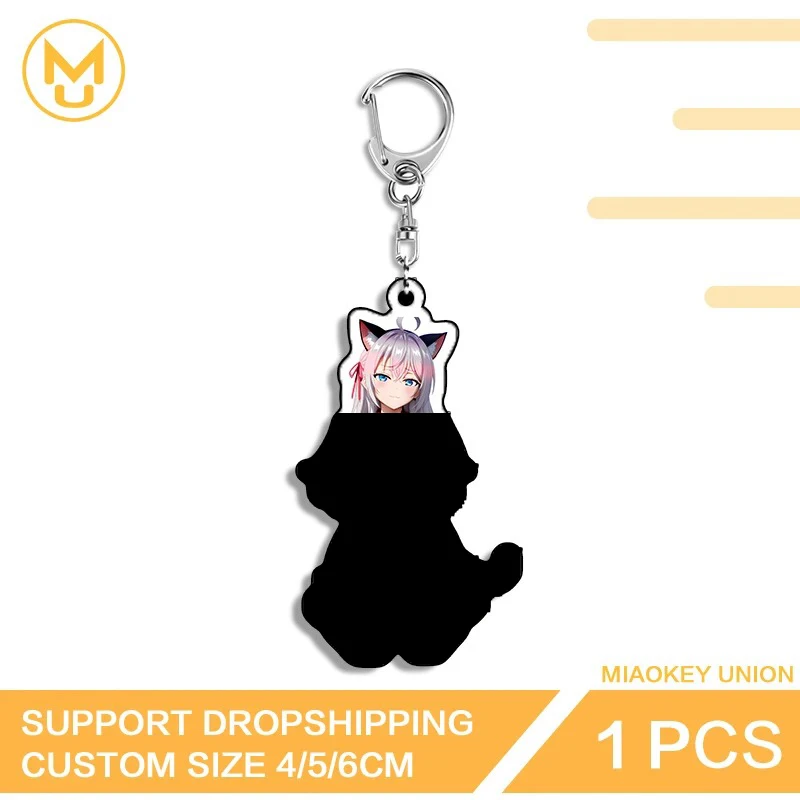 Alya Cat Ears Girl Artistic Lively Double Sided Key Chains Hanging Ornament Animelover Exclusive Adorable Costumes Jewelry