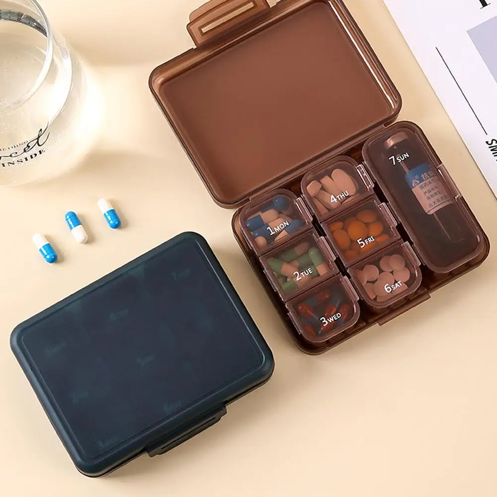 

1pcs Travel Pill Organizer Moisture Proof Pills Box for Pocket Purse Daily Pill Case Portable Medicine Vitamin Holder Container