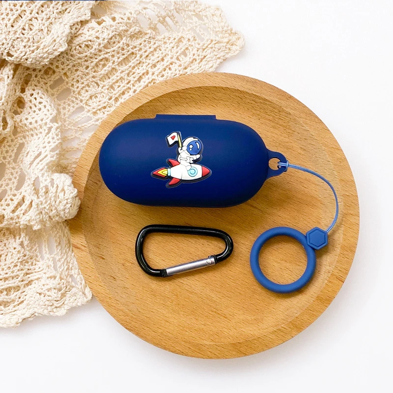 Estojo dos desenhos animados para Anker SoundCore Sport X10, anel anti-queda bonito, capa de fone de ouvido de silicone